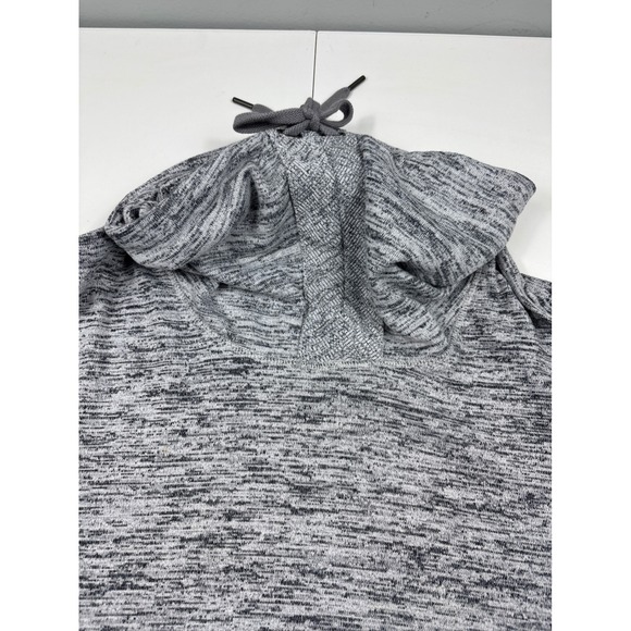 Athleta Women Gray Space Dye Cowl Neck Tunic Sweatshirt Zip Pockets XXS RN54023 - Picture 11 of 12